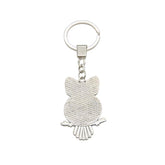 sublimation blank owl metal keyring